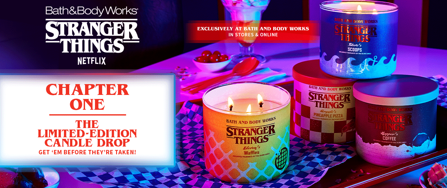 Stranger Things Bath & Body Works Collection 2024: Candles